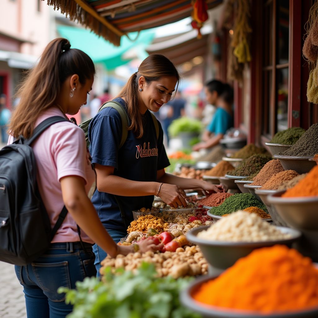 Equipo en mercado tradicional